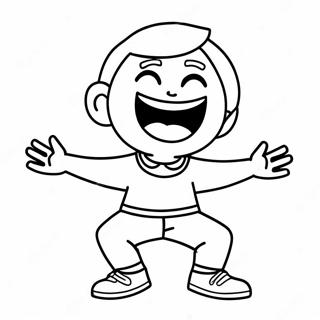 Funny Bitmoji Dancing Coloring Page | Bitmoji 塗色頁