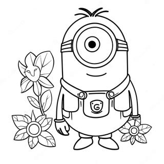 Minion Kevin Coloring Page | Minion Kevin 塗色頁