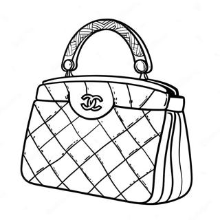 Chanel Handbag Coloring Page | Chanel 塗色頁