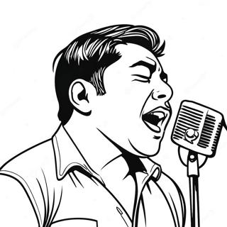 Chino Moreno Singing Coloring Page | Deftones 塗色頁
