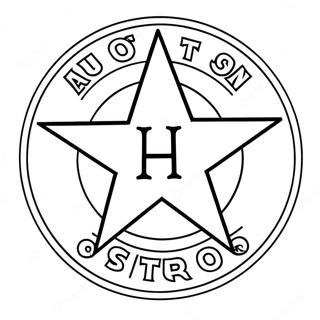 Houston Astros Logo Coloring Page | Houston Astros 塗色頁