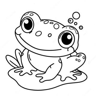 Cute Frog Tadpole Coloring Page | Frog Life Cycle 塗色頁