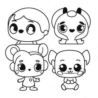 Cute Funko Pop Disney Characters Coloring Page | Funko Pop Disney 塗色頁