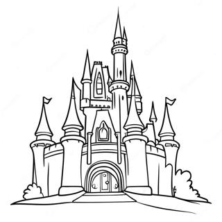 Enchanting Disney Castle Coloring Page | Thomas Kinkade Disney 塗色頁