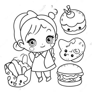 Food Chibi Coloring Page | Food Chibi 塗色頁
