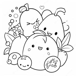 Cute Chibi Fruits Coloring Page | Food Chibi 塗色頁