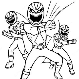 Mighty Morphin Power Ranger Action Coloring Page | Power Ranger 塗色頁