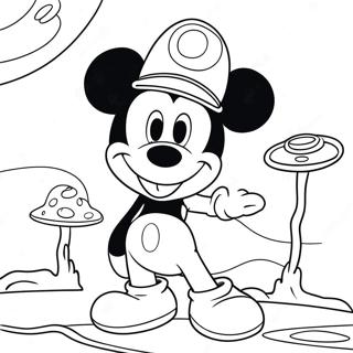 Mickey Mouse Clubhouse Space Adventure Coloring Page | Mickey Mouse Clubhouse Space Adventure 塗色頁