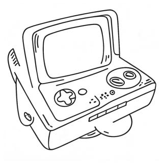 Retro Video Game Console Coloring Page | Video Game 塗色頁