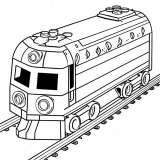 Lego Train Coloring Page