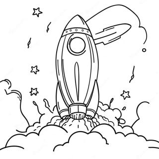 SpaceX Rocket Launching Coloring Page | SpaceX 塗色頁