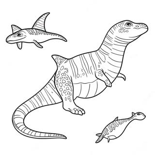Mosasaurus Coloring Page
