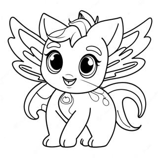 Silvermist with Magical Wings Coloring Page | Silvermist 塗色頁