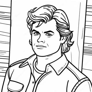 Steve Harrington Coloring Page