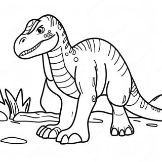 Baryonyx Dinosaur Coloring Page | Baryonyx 塗色頁