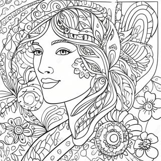 Laurel Burch Coloring Page