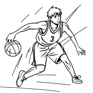 Kuroko's Basketball Action Pose Coloring Page | Kuroko's Basketball 塗色頁