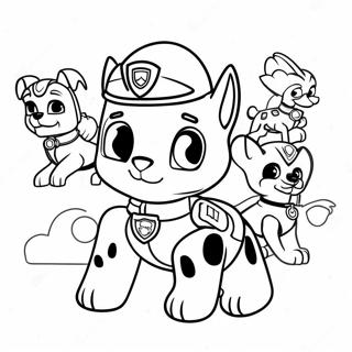 Paw Patrol Moto Pups Coloring Page | Paw Patrol Moto Pups 塗色頁