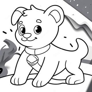 Chase the Brave Moto Pup Coloring Page | Paw Patrol Moto Pups 塗色頁