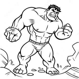 Hulk Smashing Abomination Coloring Page | Hulk vs Abomination 塗色頁