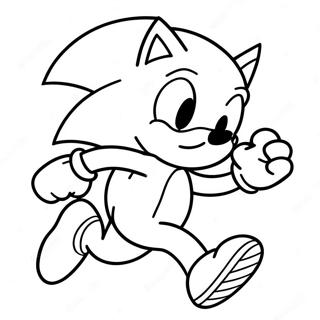 Sonic Running Fast Coloring Page | Sonic Superstars 塗色頁
