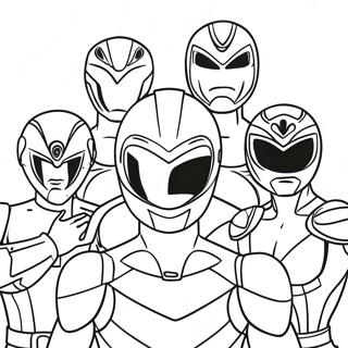 Power Rangers Megaforce Team Coloring Page | Power Rangers Megaforce 塗色頁