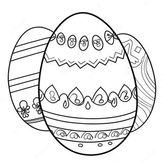 Colorful Easter Egg Addition Coloring Page | Easter Math WorkPages 塗色頁
