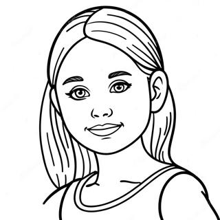 Realistic Girl Portrait Coloring Page | Realistic Girl 塗色頁