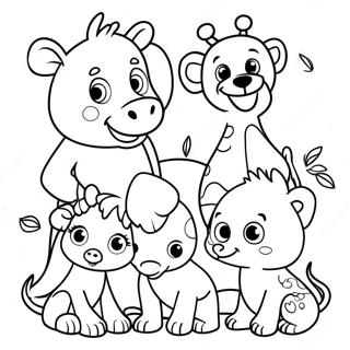 Whimsical Zoo Animals Coloring Page | If I Ran the Zoo 塗色頁