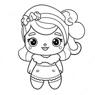 LOL Doll Christmas Coloring Page | Lol Doll Christmas 塗色頁