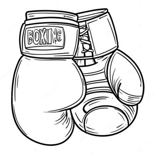 Boxing Gloves Coloring Page