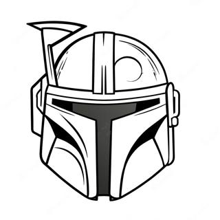 Mandalorian Helmet Coloring Page