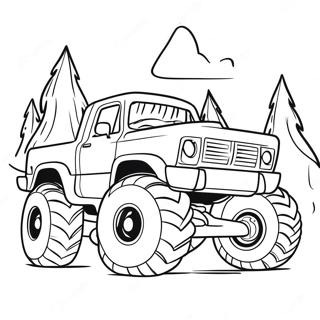 Epic Bigfoot Monster Truck Adventure Coloring Page | Bigfoot Monster Truck Page 塗色頁