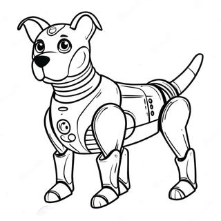 Robot Dog Coloring Page | Robot Dog 塗色頁