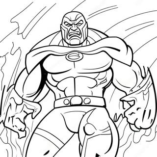 Menacing Darkseid in Battle Coloring Page | Darkseid 塗色頁