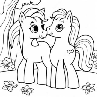Cute Pony Friends Coloring Page | Pony Life 塗色頁