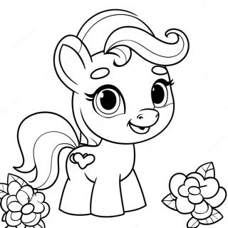 Sweetie Belle with Adorable Accessories Coloring Page | My Little Pony Sweetie Belle 塗色頁