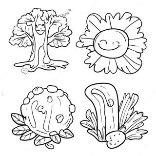 Four Seasons Nature Coloring Page | Four Seasons 塗色頁