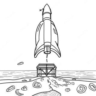 Apollo 11 Rocket Launch Coloring Page | Apollo 11 塗色頁