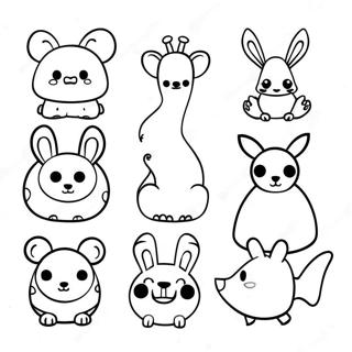 Minimalistic Animal Silhouettes Coloring Page | Minimalistic 塗色頁