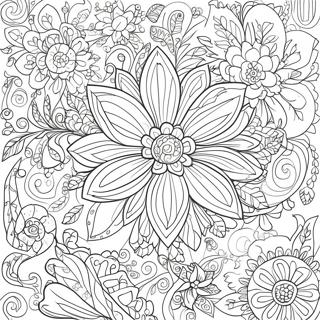 Detailed Floral Patterns Coloring Page | Intricate 塗色頁