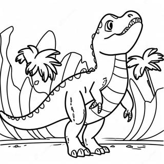 Indominus Rex Roaring Coloring Page