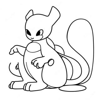 Mewtwo Coloring Page | Mewtwo 塗色頁