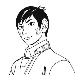 Gojo Satoru Coloring Page