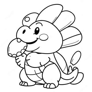 Cute Koopa with a Shell Coloring Page