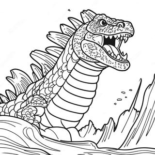 Shin Godzilla Roaring Coloring Page | Shin Godzilla 塗色頁