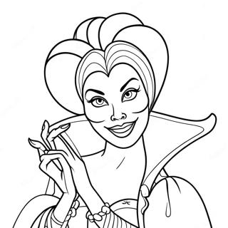 Spooky Disney Villains Coloring Page