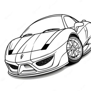 Luxury Supercar Sports Car Coloring Page
