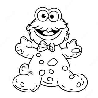 Cookie Monster Coloring Page | Cookie Monster 塗色頁