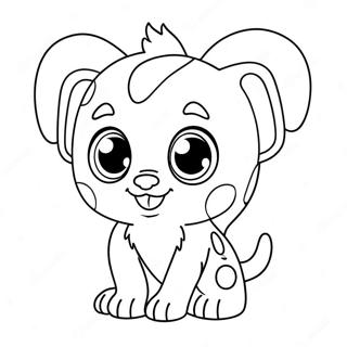 Cute Beanie Boo with Big Eyes Coloring Page | Beanie Boo 塗色頁